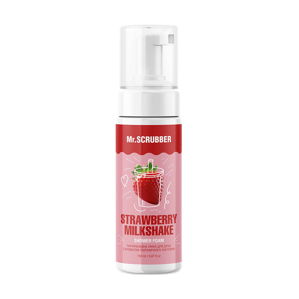 Парфумована пінка для душу Mr.Scrubber Strawberry Milkshake Shower Foam жіноча, 150 мл